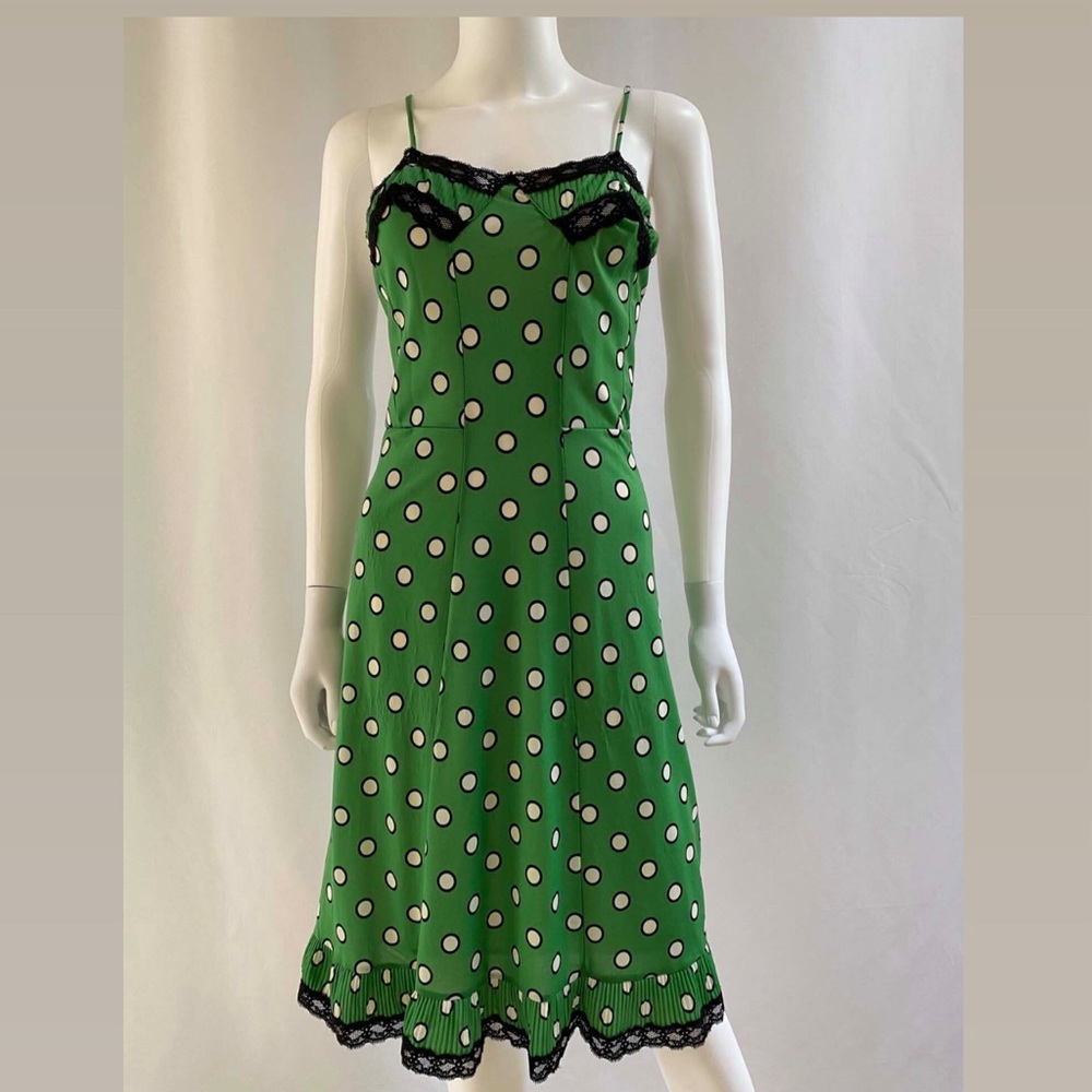 Jean Paul Gaultier polka dot slip dress